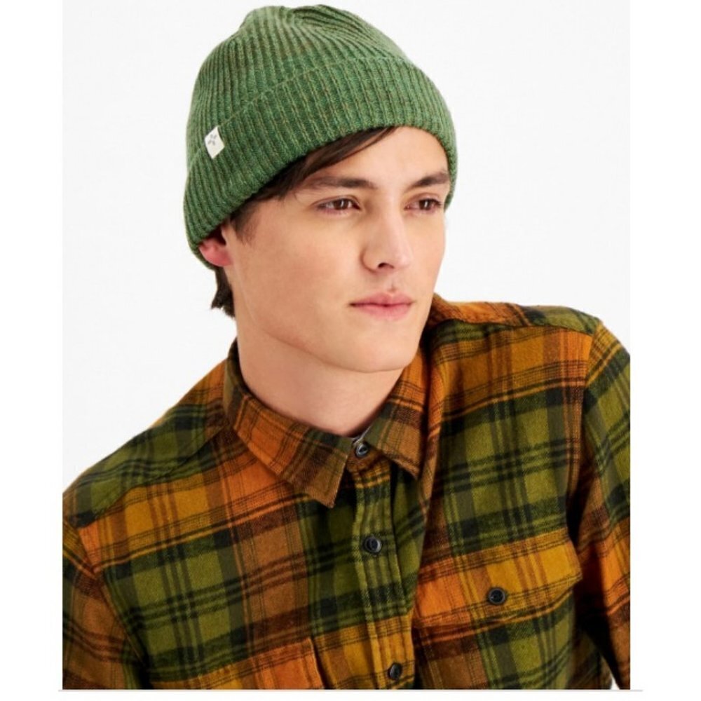 Sun + Stone $40 Mens Green Beanie Winter Hat
